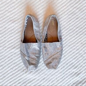 Silver glitter Toms